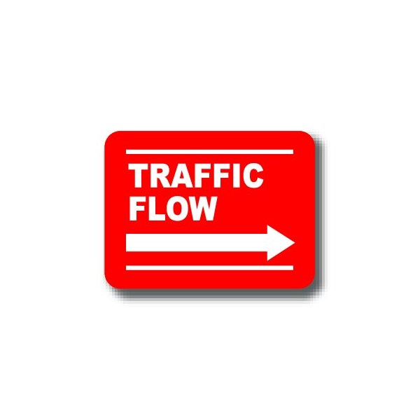 Ergomat 12in x 9in RECTANGLE SIGNS - Traffic Flow DSV-SIGN 108 #0326 -UEN - main